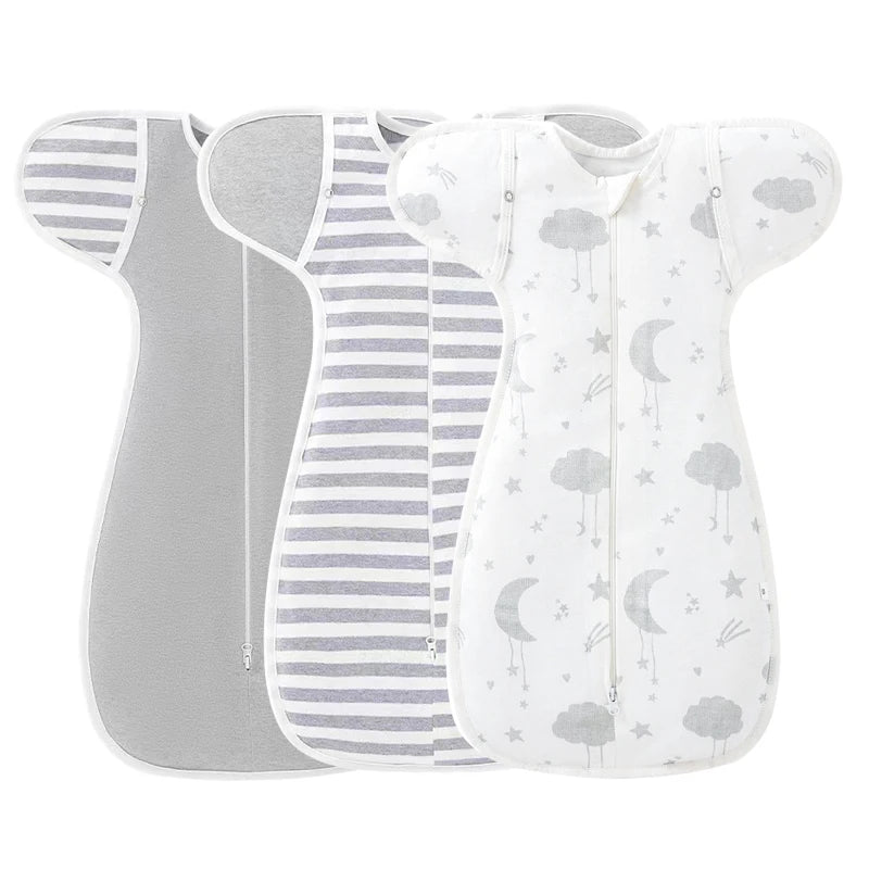 100% Cotton 0-6 Months Swaddle Sleepsack - 10 designs to choose from