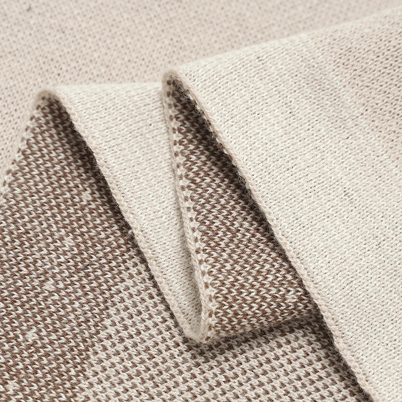 Sheep Print 100% Cotton Knit Baby Blanket
